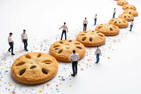 Ilustracja plików cookie i danych cyfrowych