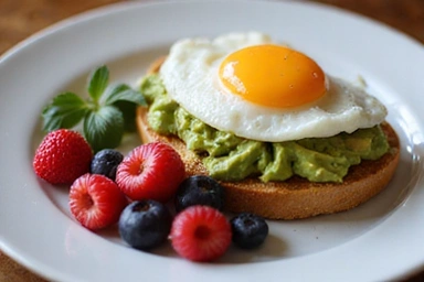 Śniadanie z awokado i jajkiem